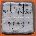 Mottled Black / White Rabbit Fur Cushion